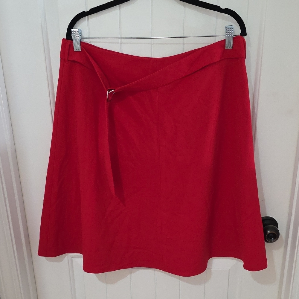 Nine West Vibrant Red Skirt